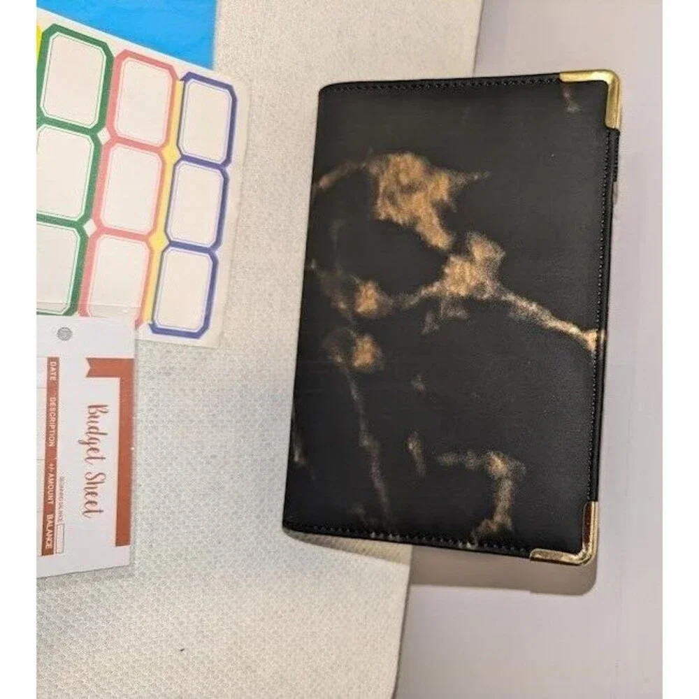 Budget Binder with Zipper Envelopes,PU Leather Money Organizer for Cash Bills...